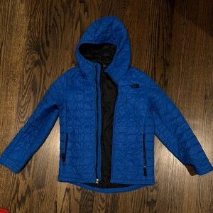Kids Blue Hooded Jacket Northface Thermoball